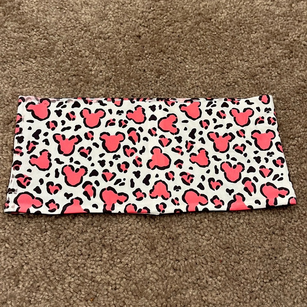 Pink Mickey Mouse yoga headband